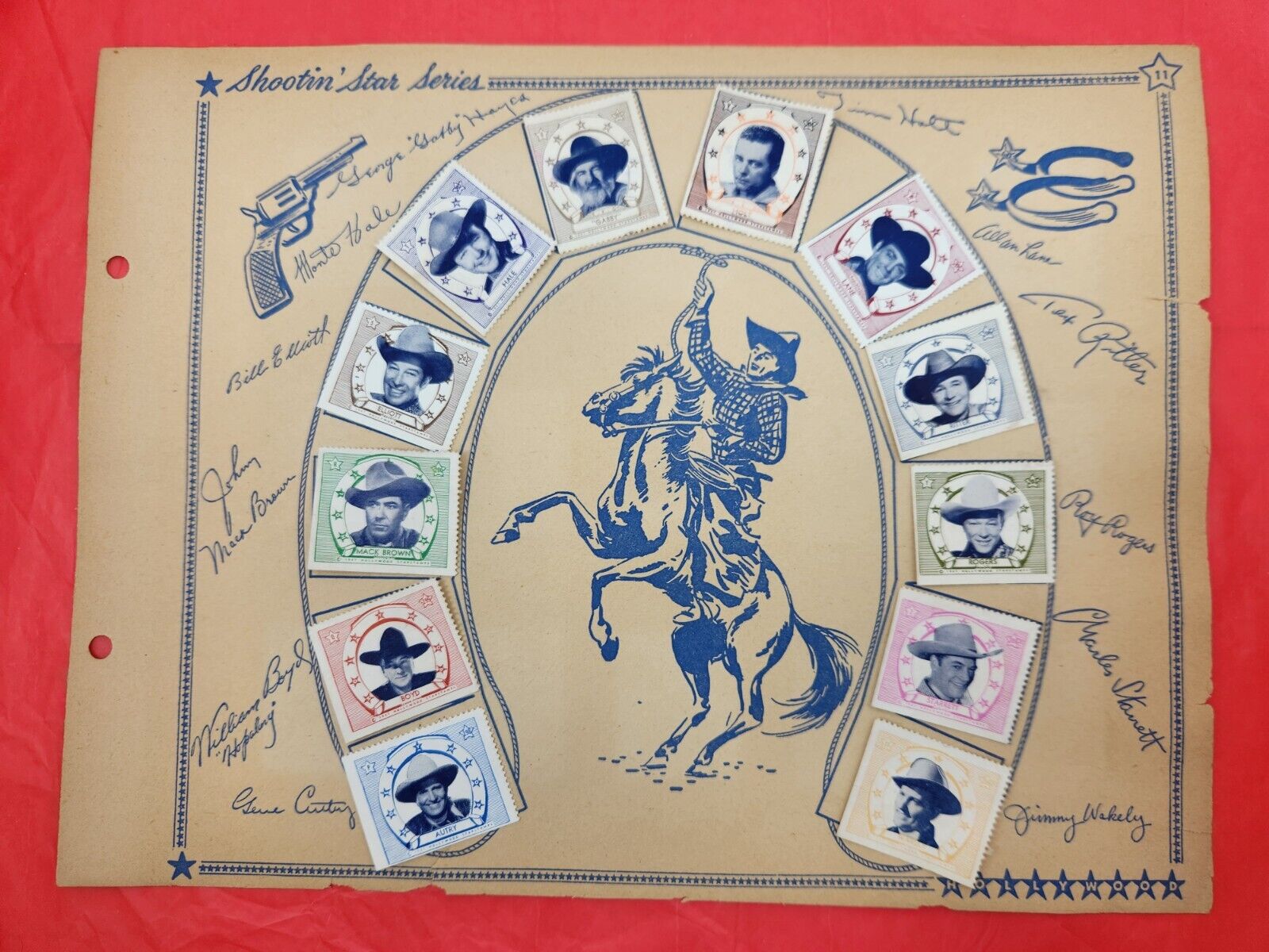 1947 Western Stars Hollywood Stamps of the Stars & Studios Complete Set Rogers