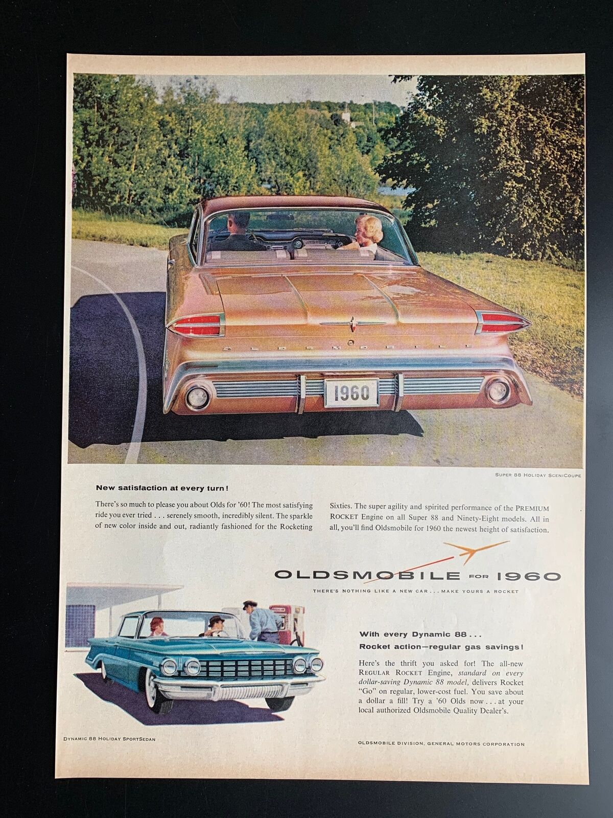 Vintage 1960 Oldsmobile Super 88 Holiday SceniCoupe Print Ad