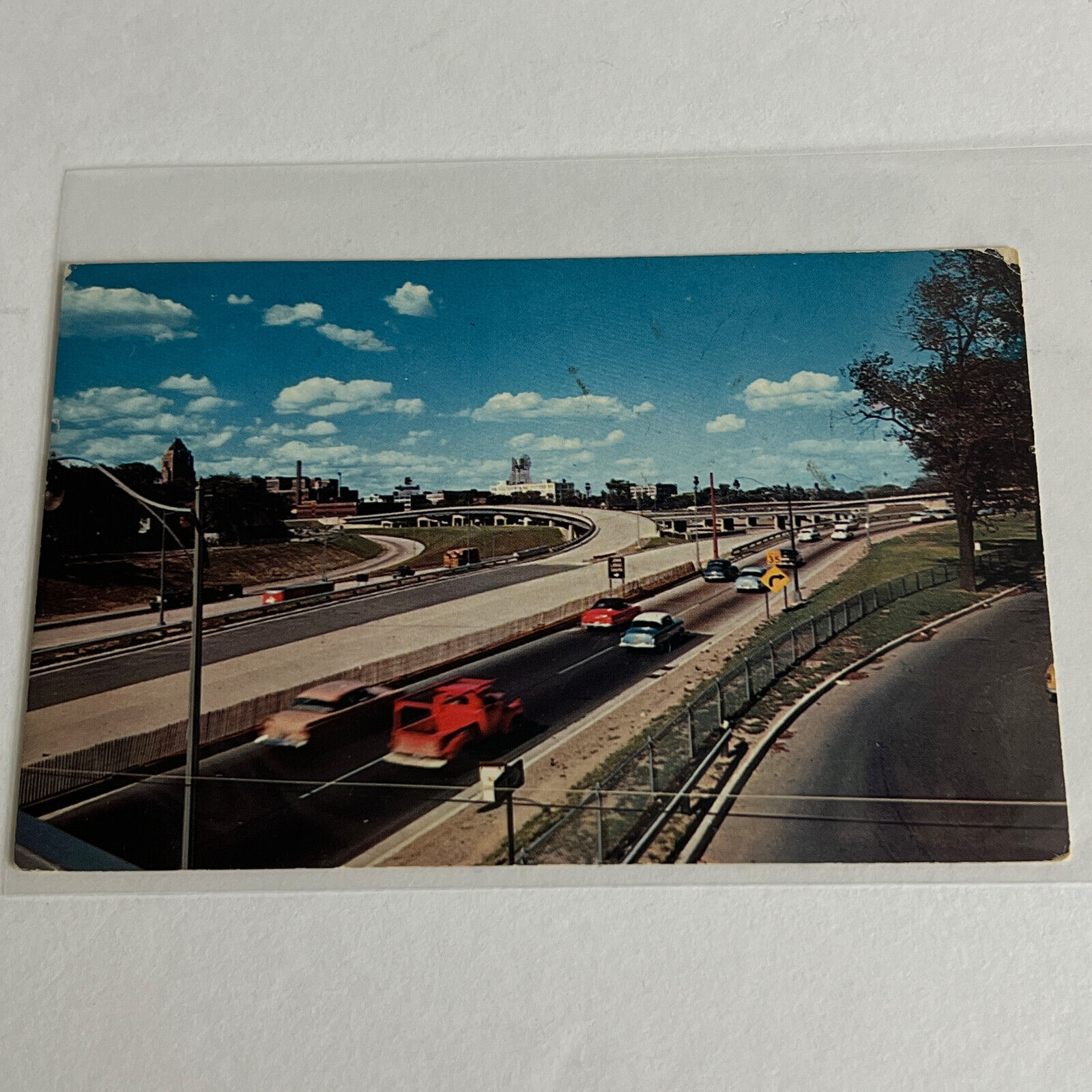 Edsel Ford Expressway Junction John Lodge Detroit Michigan Postcard
