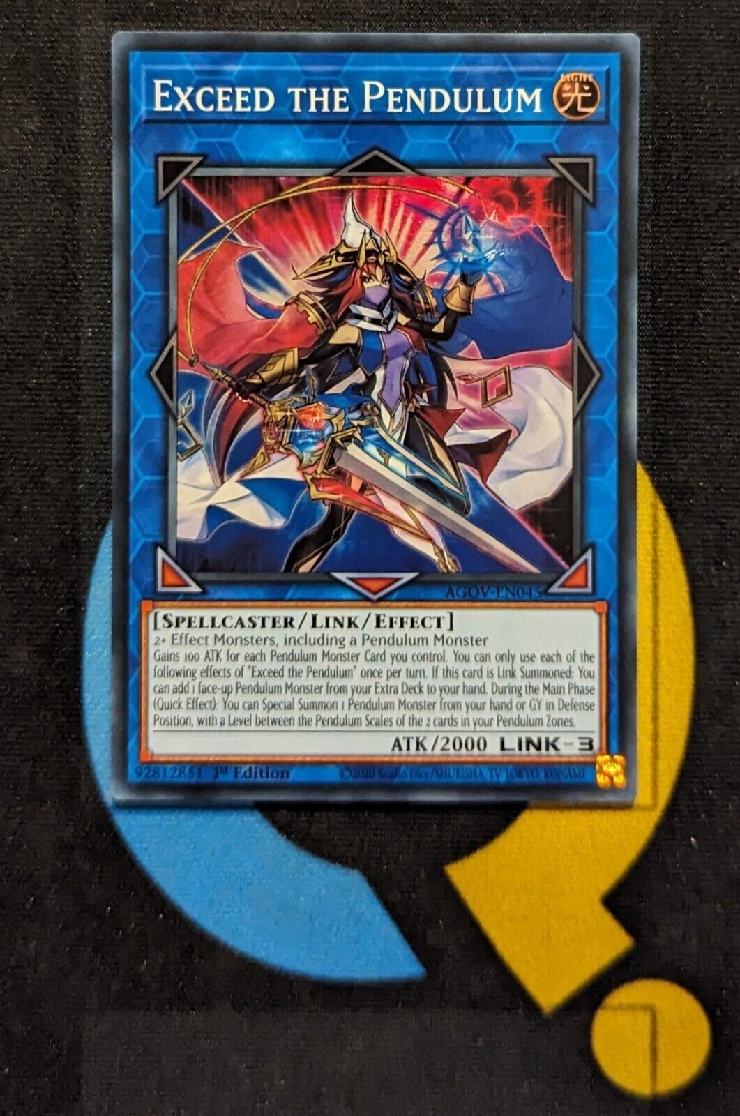 AGOV-EN045 Exceed the Pendulum Super Rare 1st Edition YuGiOh Age of Overlord