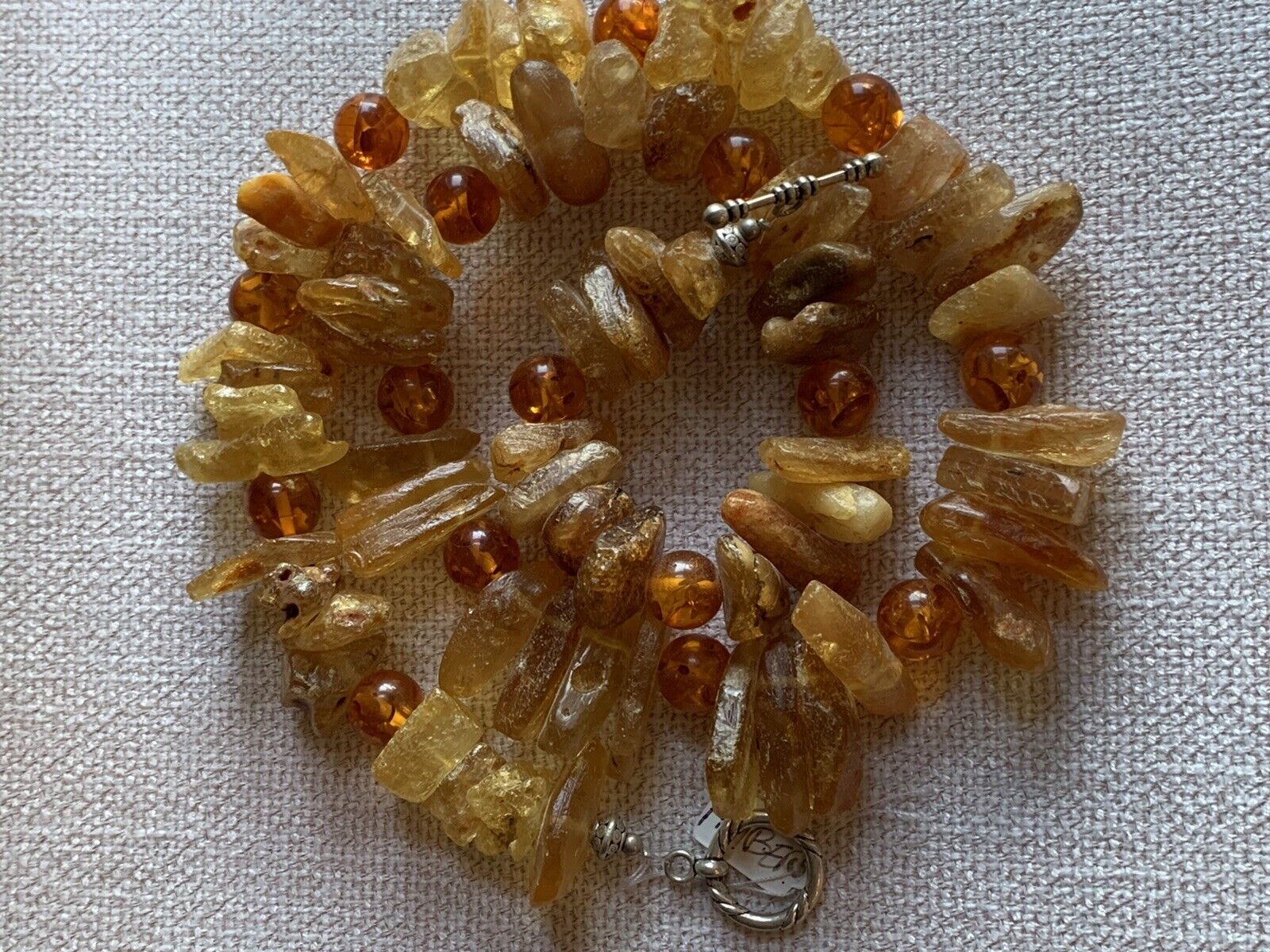 32 Inch Long Huge Natural Amber Necklace