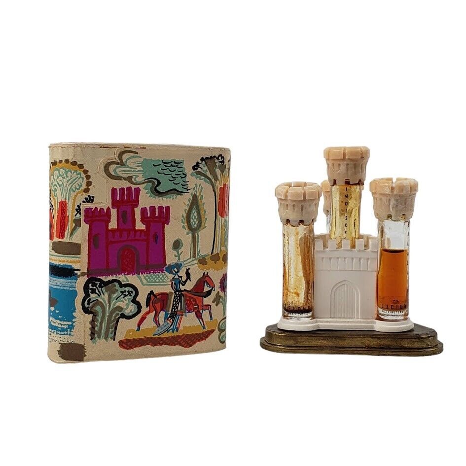 Vintage Lucien Le Long Le Castel Collector Perfume and Original Box c 1940s