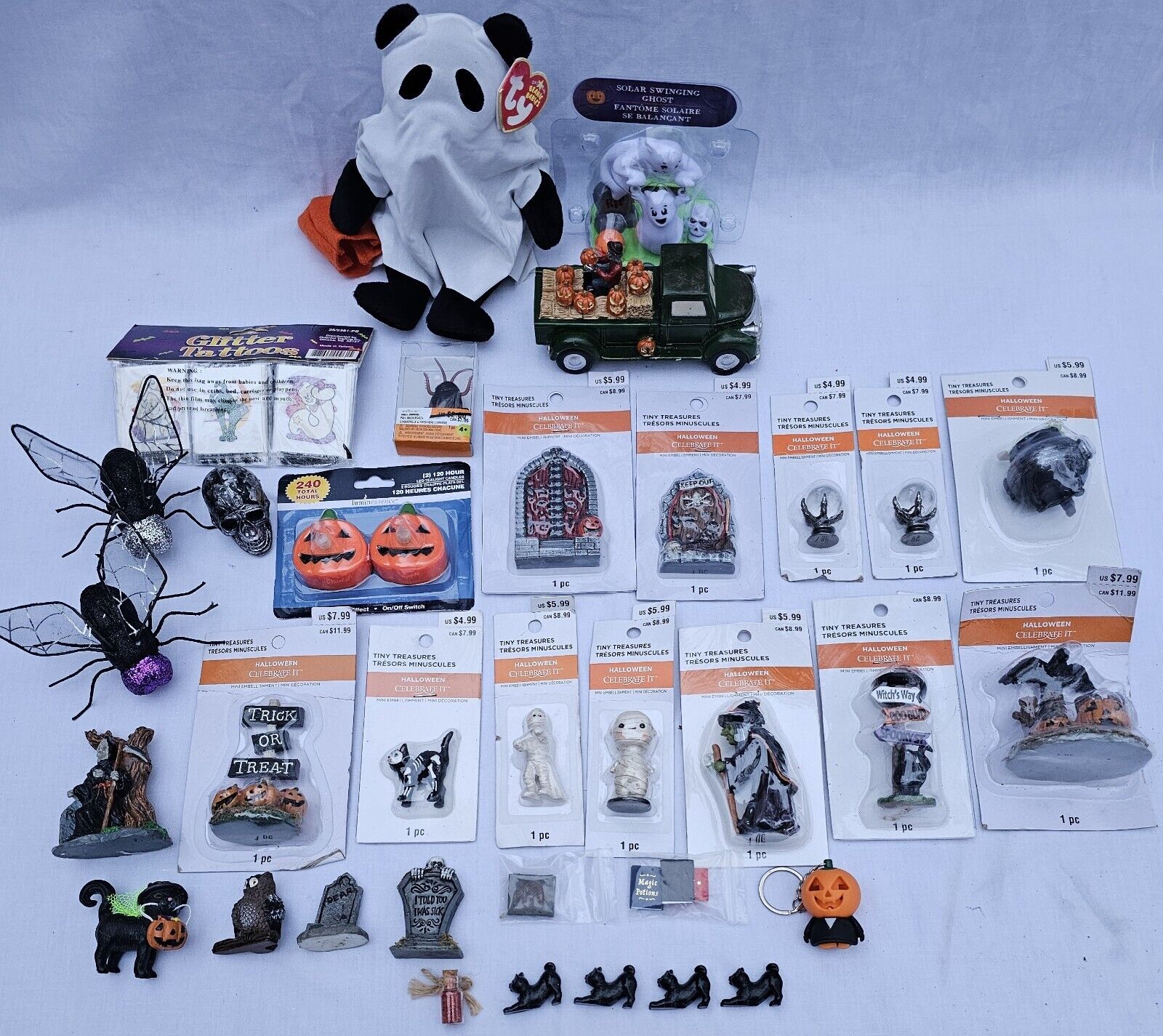 Retired Halloween Village Celebrate Tiny Treasures Lot Witches Mummy PLUS MORE