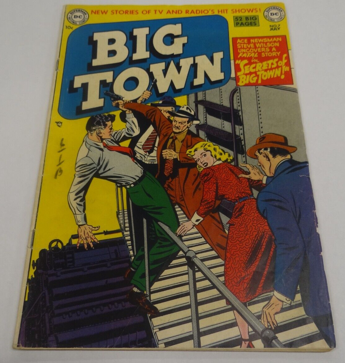 Big Town #7 VG+ DC Golden Age Crime Comic 1951 Johnny Law