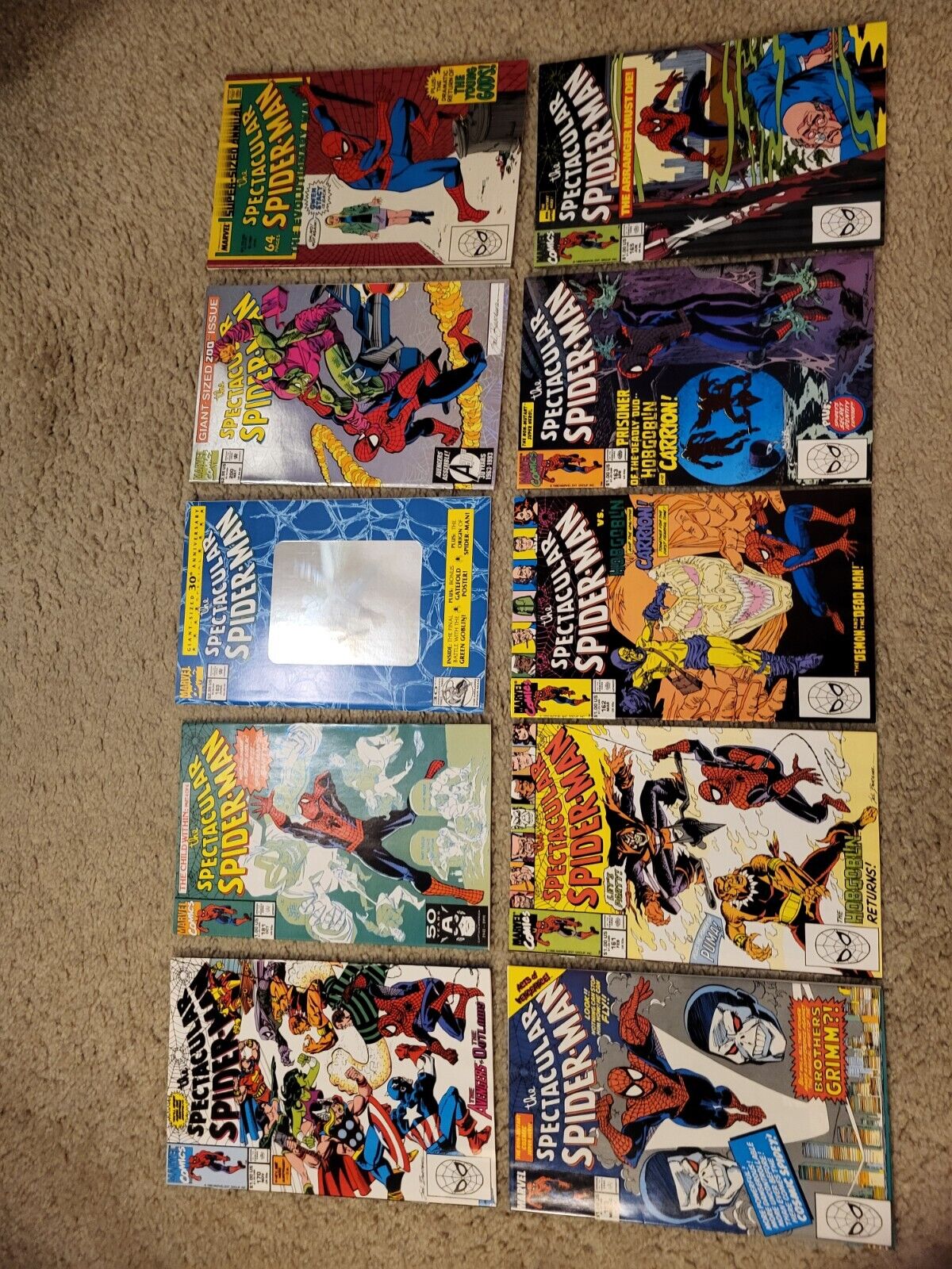 Spectacular Spider-Man 159,161-163,165,170,189,200 +Annual 8 Marvel HIGH GRADE