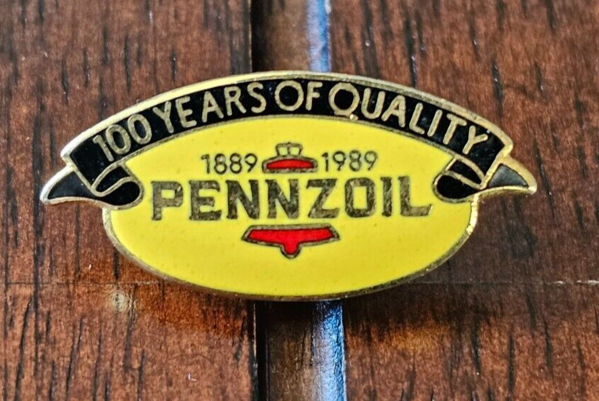 Vintage Pennzoil Oil 100 Year Anniversary Pin 100 Years of Quality 1889-1989