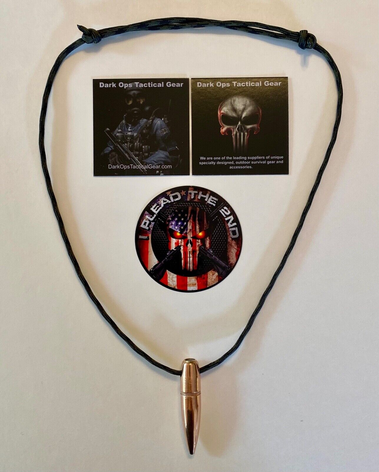 .50 Cal HOG TOOTH Sniper  Paracord ...Necklace ...+ 1 Decal     ...Wood Camo