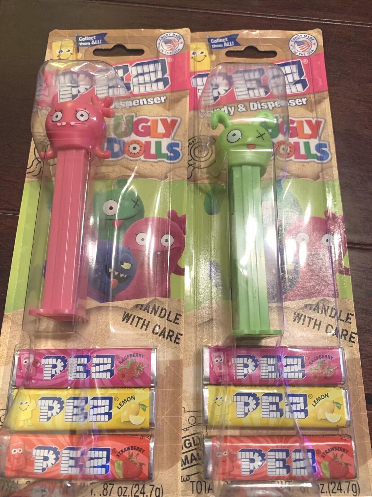 PEZ Candy Dispenser Lot Of 2 NEW Ugly Dolls Monster Characters Funny Candies Toy