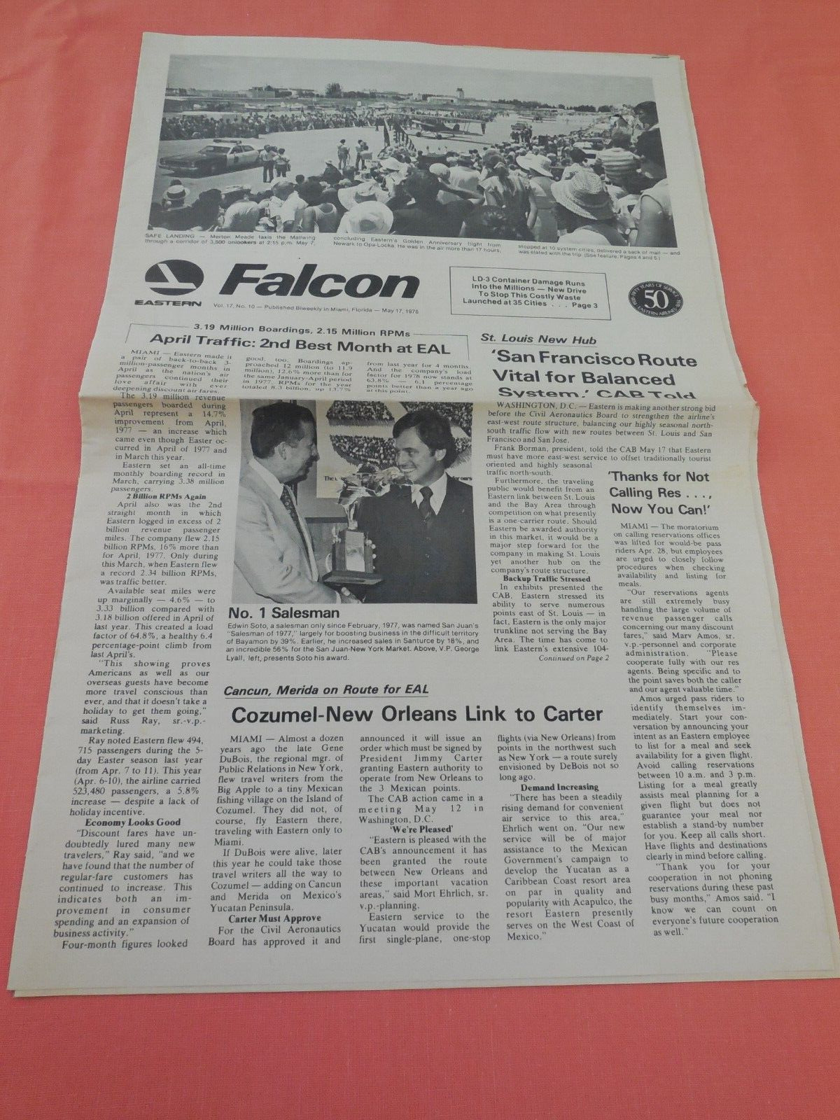 Lot of 3 ~ EASTERN AIRLINES FALCON EMPLOYEE NEWSPAPERS ~ 1978-1989