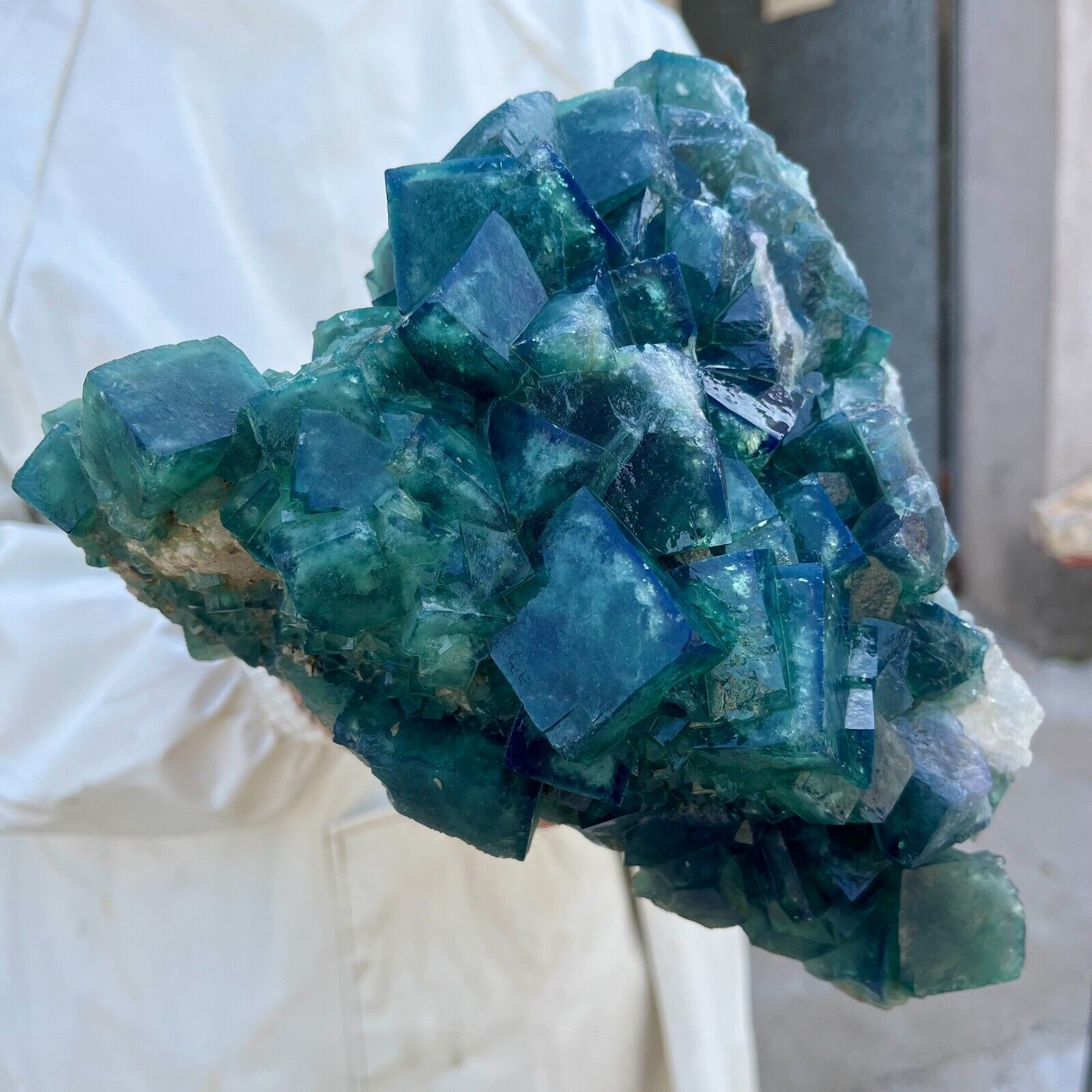 11LB Natural super beautiful green fluorite crystal mineral healing specimens