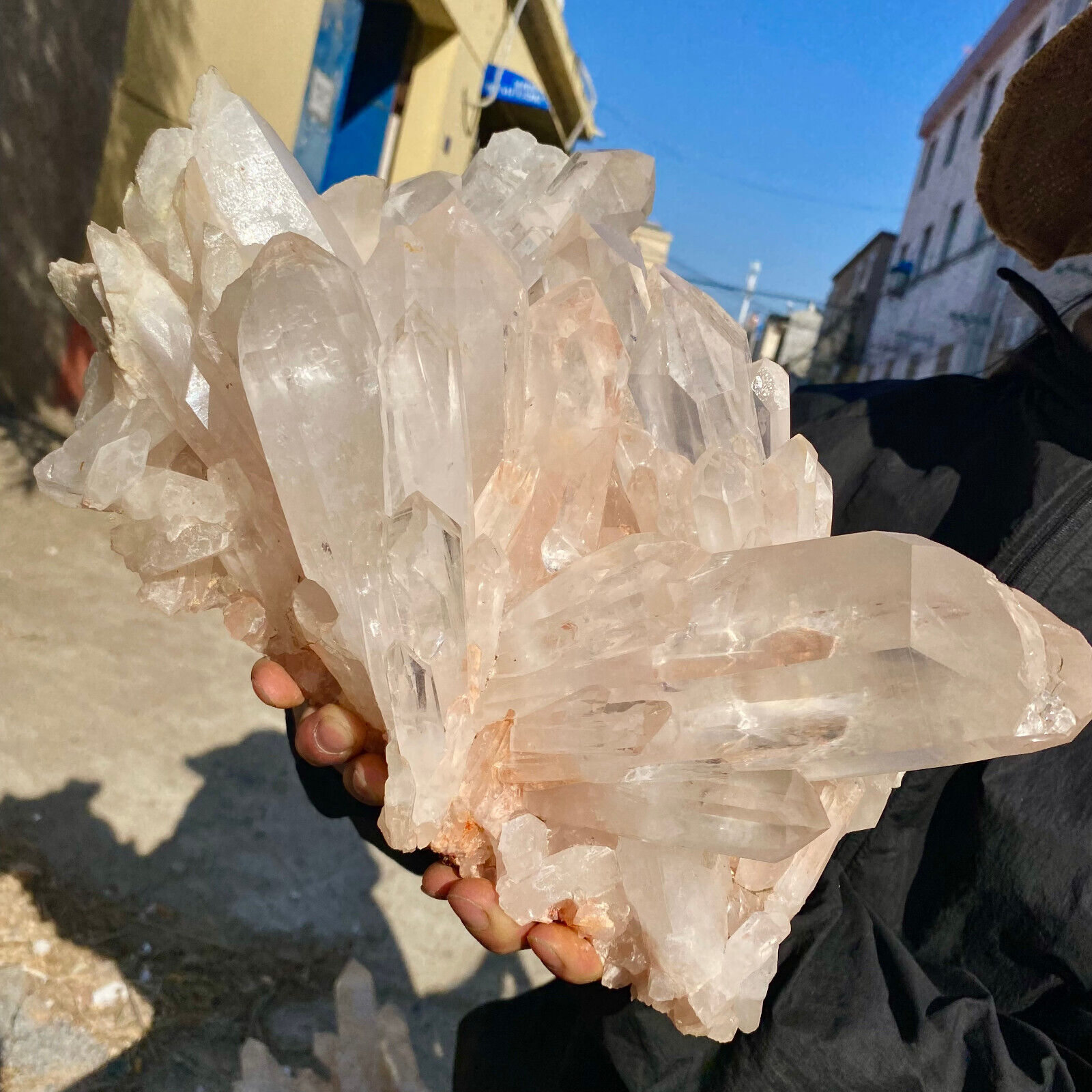15.5LB Natural white Crystal Himalayan quartz cluster /mineralsls Specimen