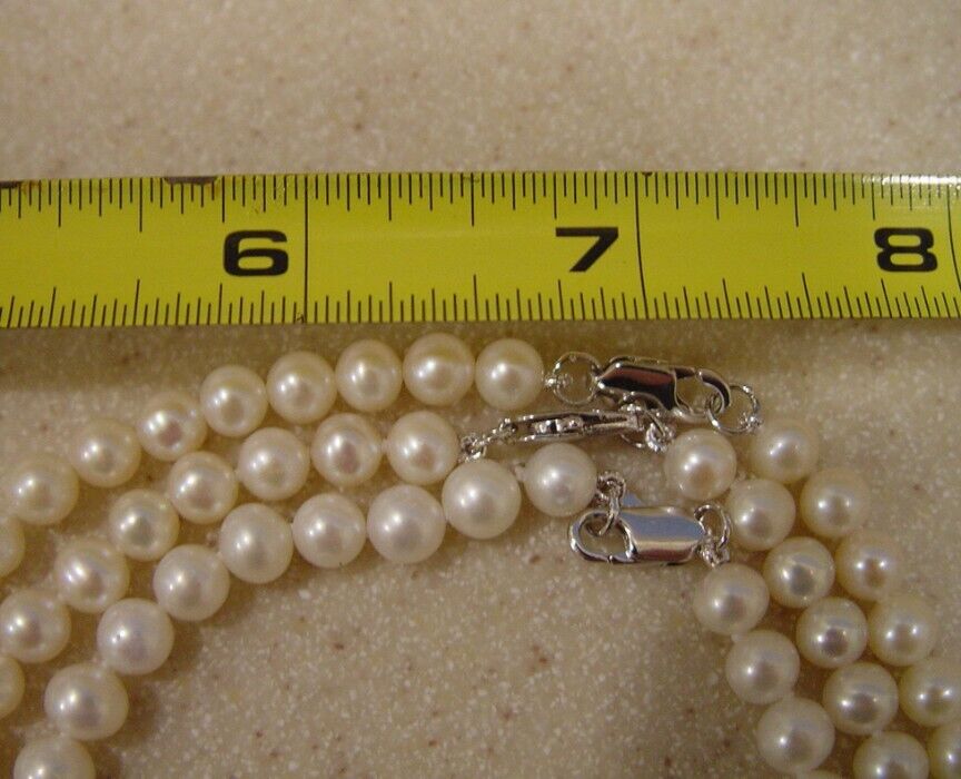 Sale Priced Real WHITE PEARL NECKLACE 17 Inch