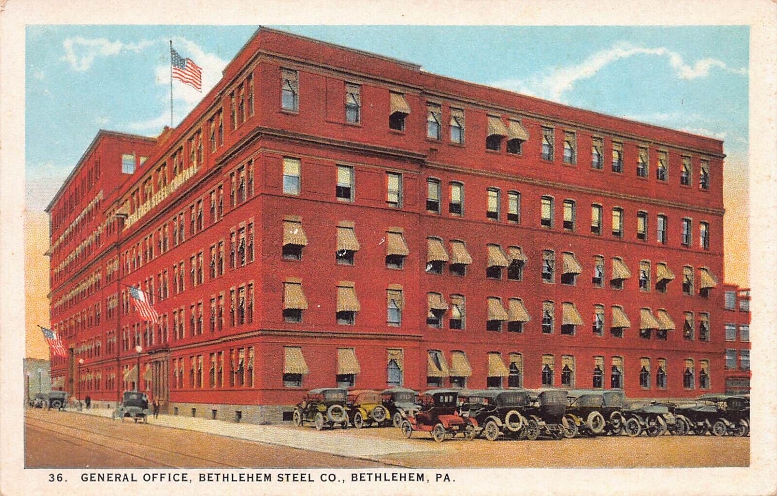 General Office, Bethlehem Steel Co., Bethlehem, Pennsylvania, Early Postcard