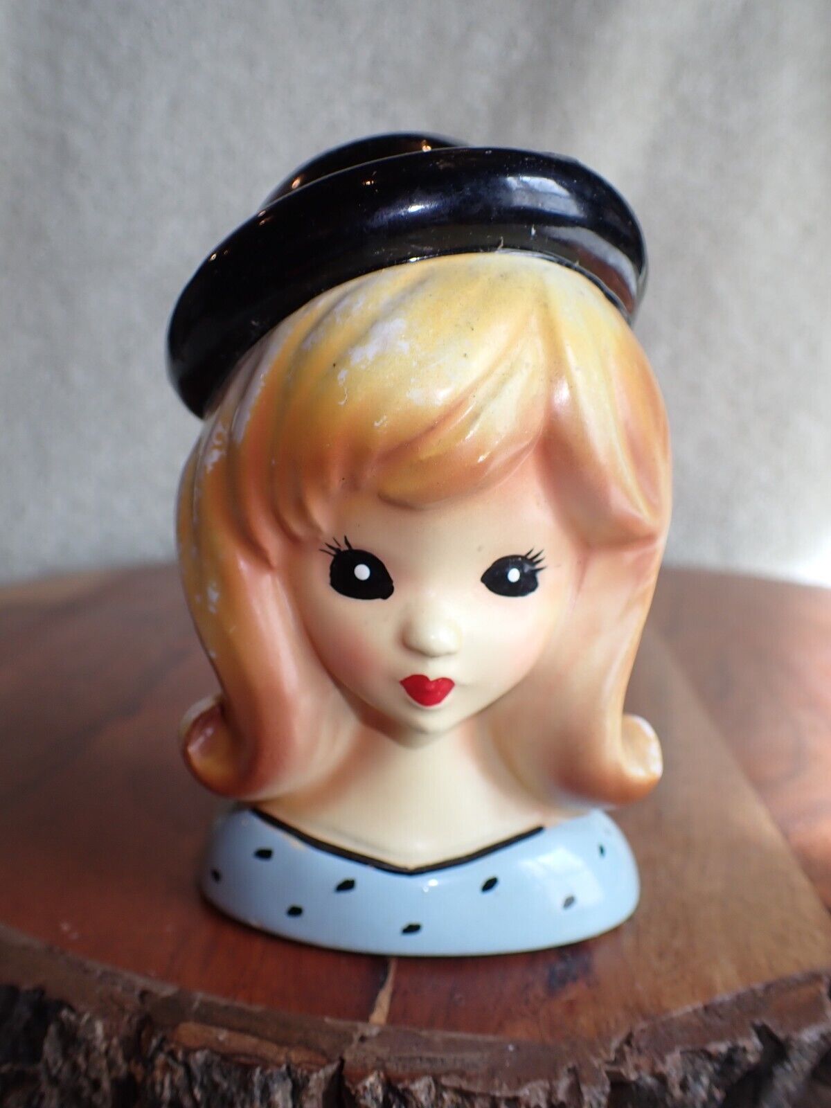 Vintage Teen Lady Head Vase 4\