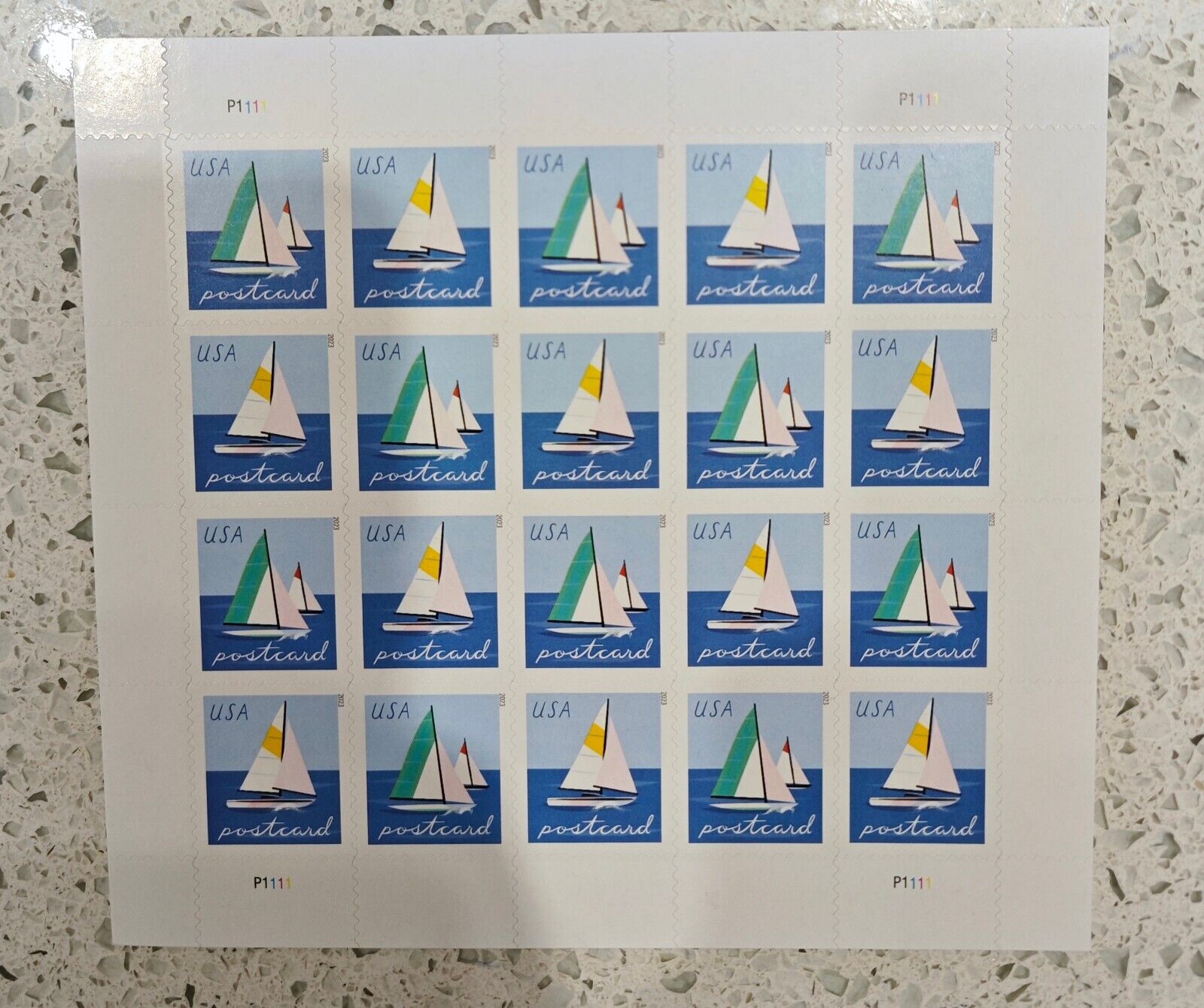 Roll Of Sailboats Postcard (1 Roll (100 ) 53 ad