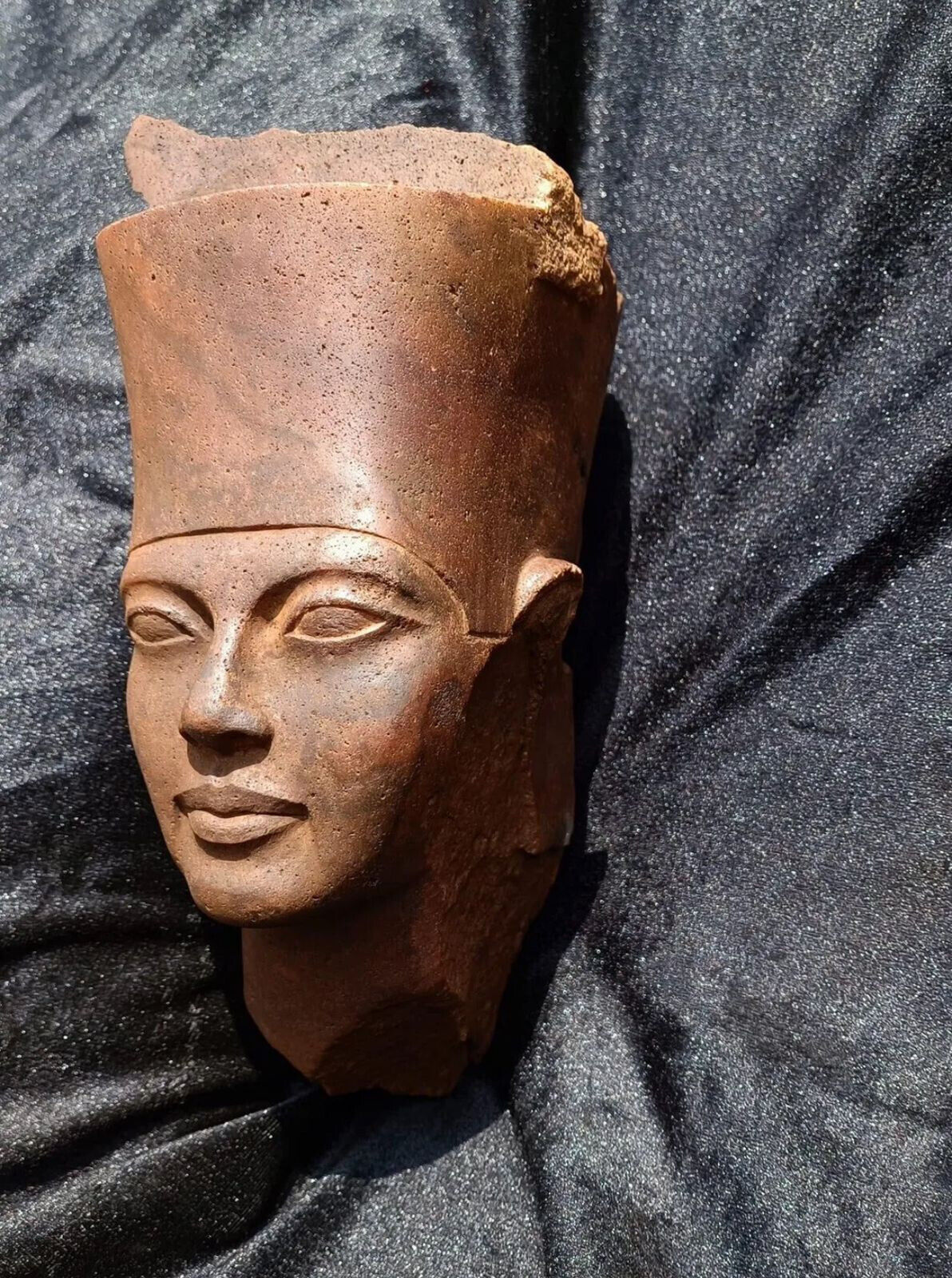 Authentic Ancient Tutankhamun head Quartzite stone Unique Egyptian Pharaonic BC