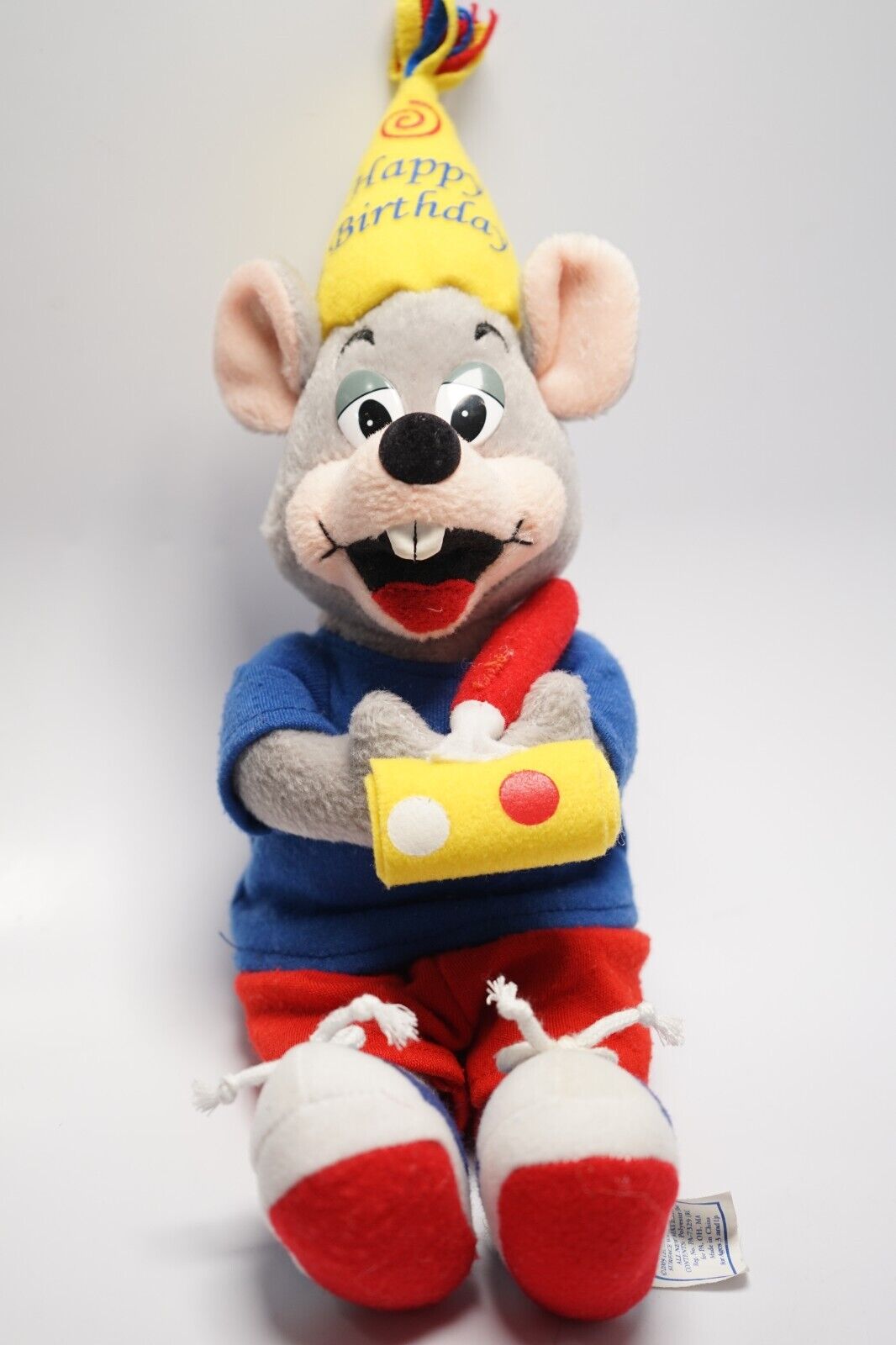 Vintage Chuck E Cheese 2005 Birthday Plush Stuffed animal Mouse Limited Edition