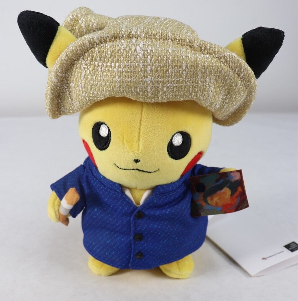 Pokémon Center × Van Gogh Museum: Pikachu Plush - 7 ¾ In. New