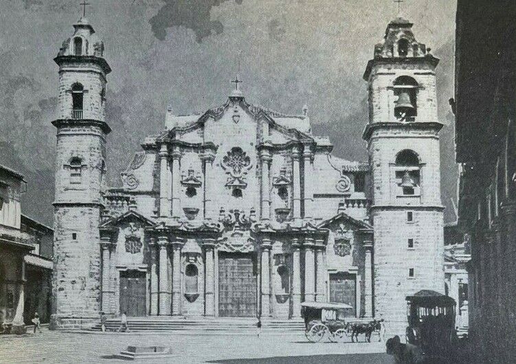 1901 Havana Cuba Cathedral of Columbus Central Park Prado Docks illustrated