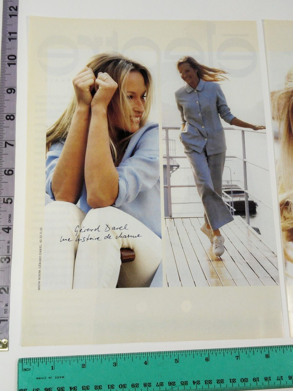 1994 Sexy Long Legs ankles sneakers shoes Gerard Darel Print Ad FRANCE