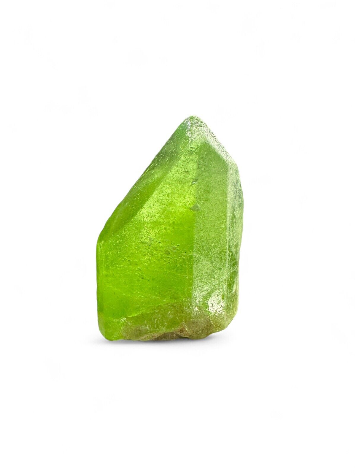 57 Carat Peridot Gemmy crystal with complete termination from Supat Gali, North