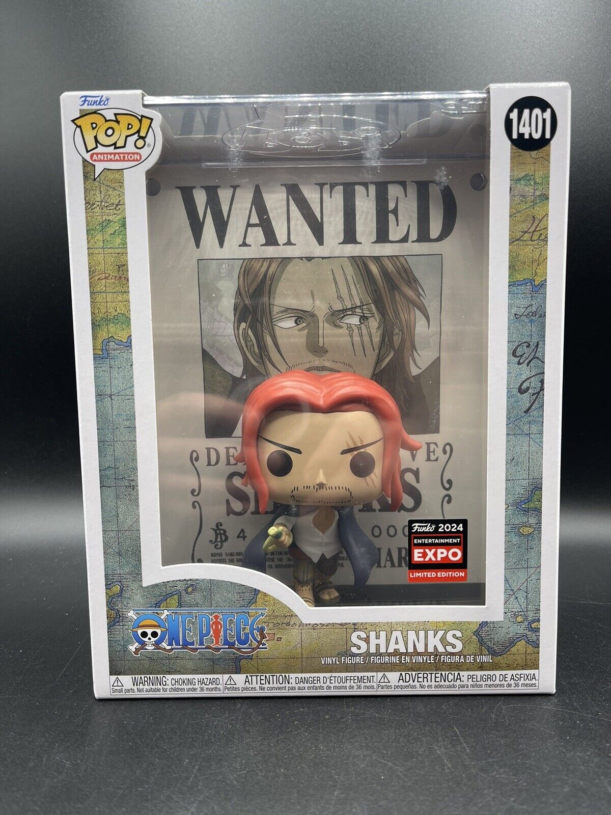 Funko Pop One Piece Shanks Wanted Poster 1401 C2E2 Exclusive IN HAND