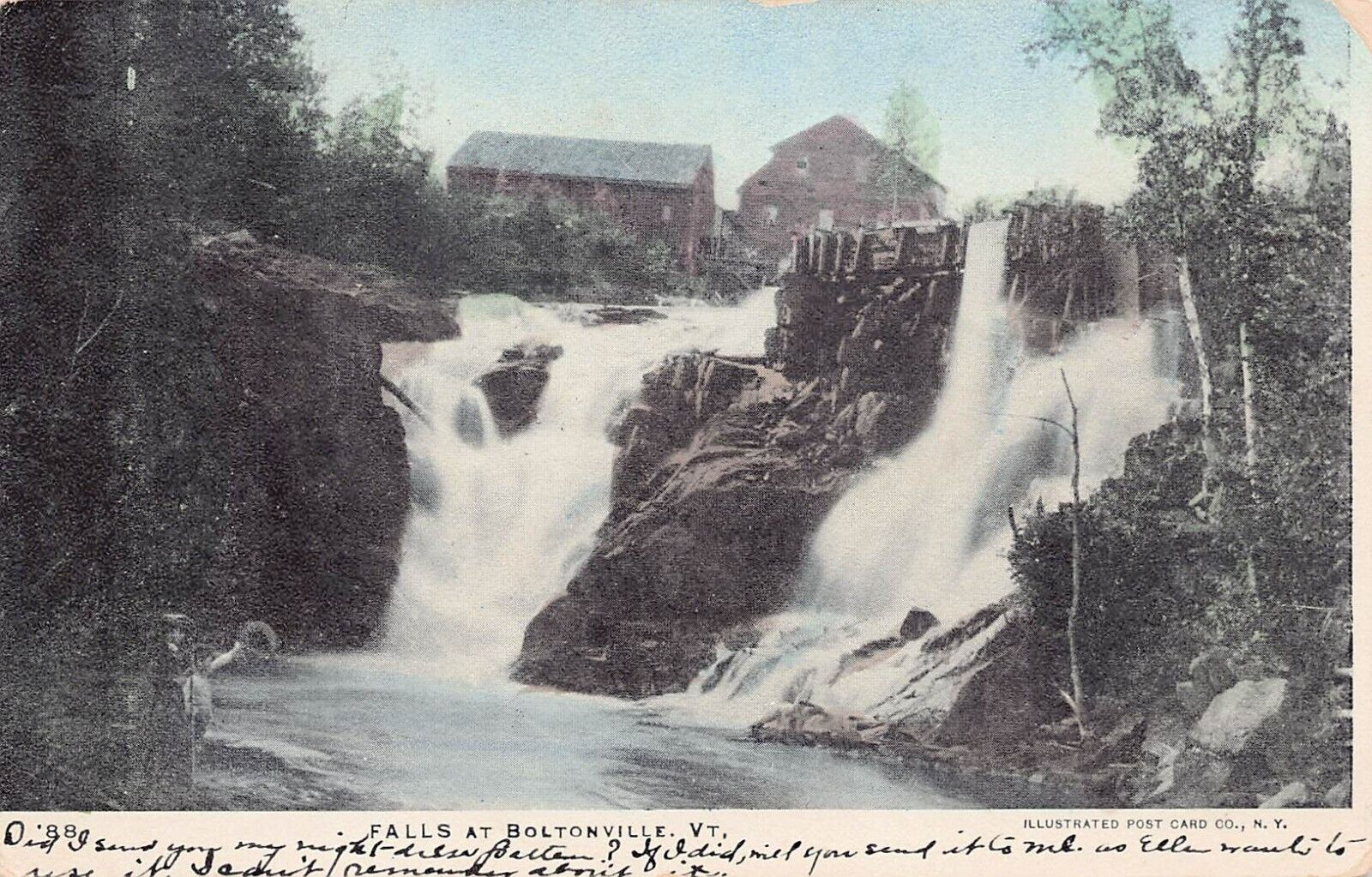 Newbury VT Vermont Boltonville Falls South Ryegate Cancel c1906 Vtg Postcard Y8