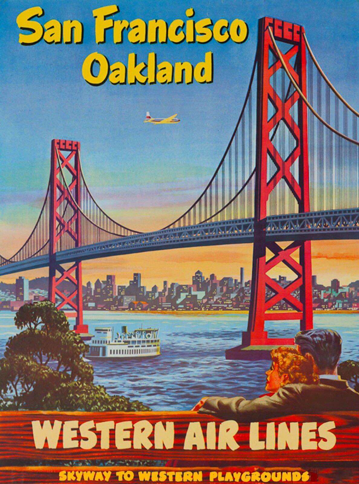 San Francisco Oakland California United States Travel Advertisement Poster 