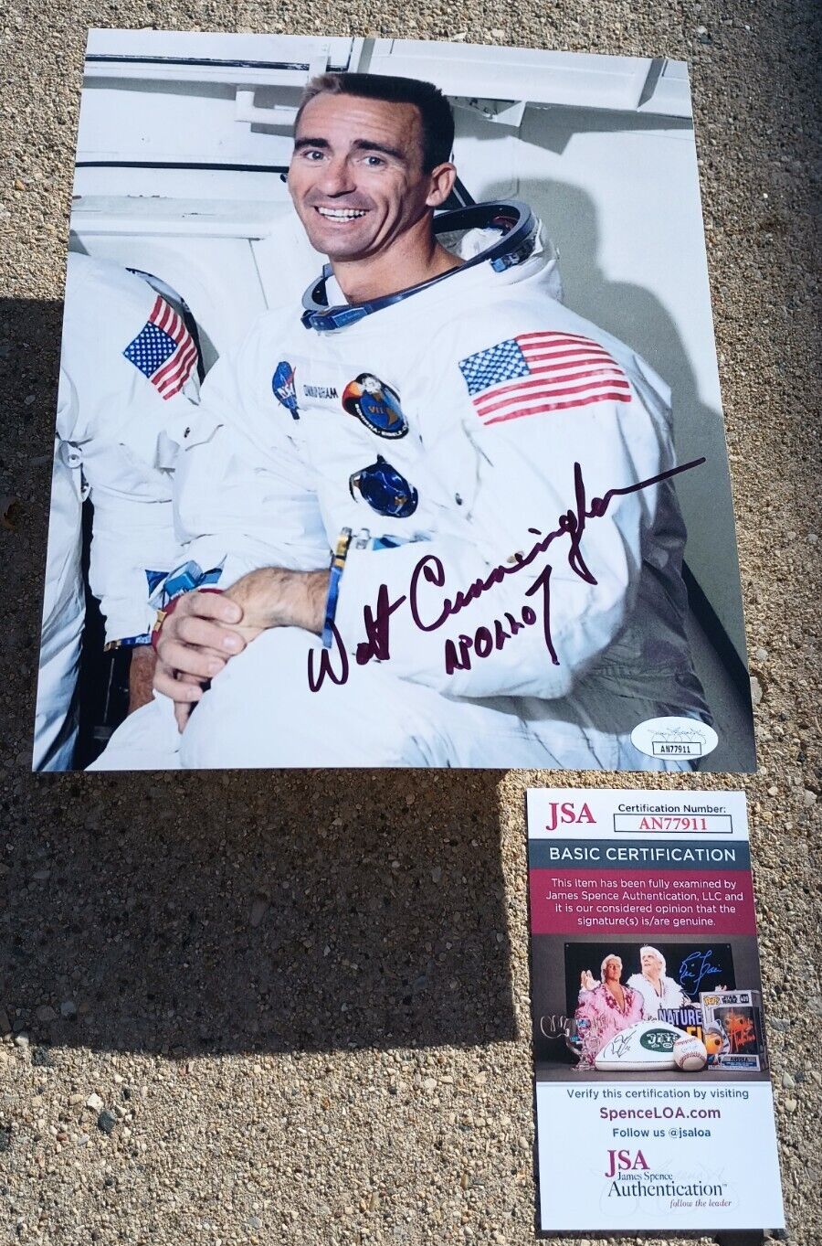 WALT CUNNINGHAM NASA Apollo 7 Astronaut SIGNED 8X10 Photo JSA COA