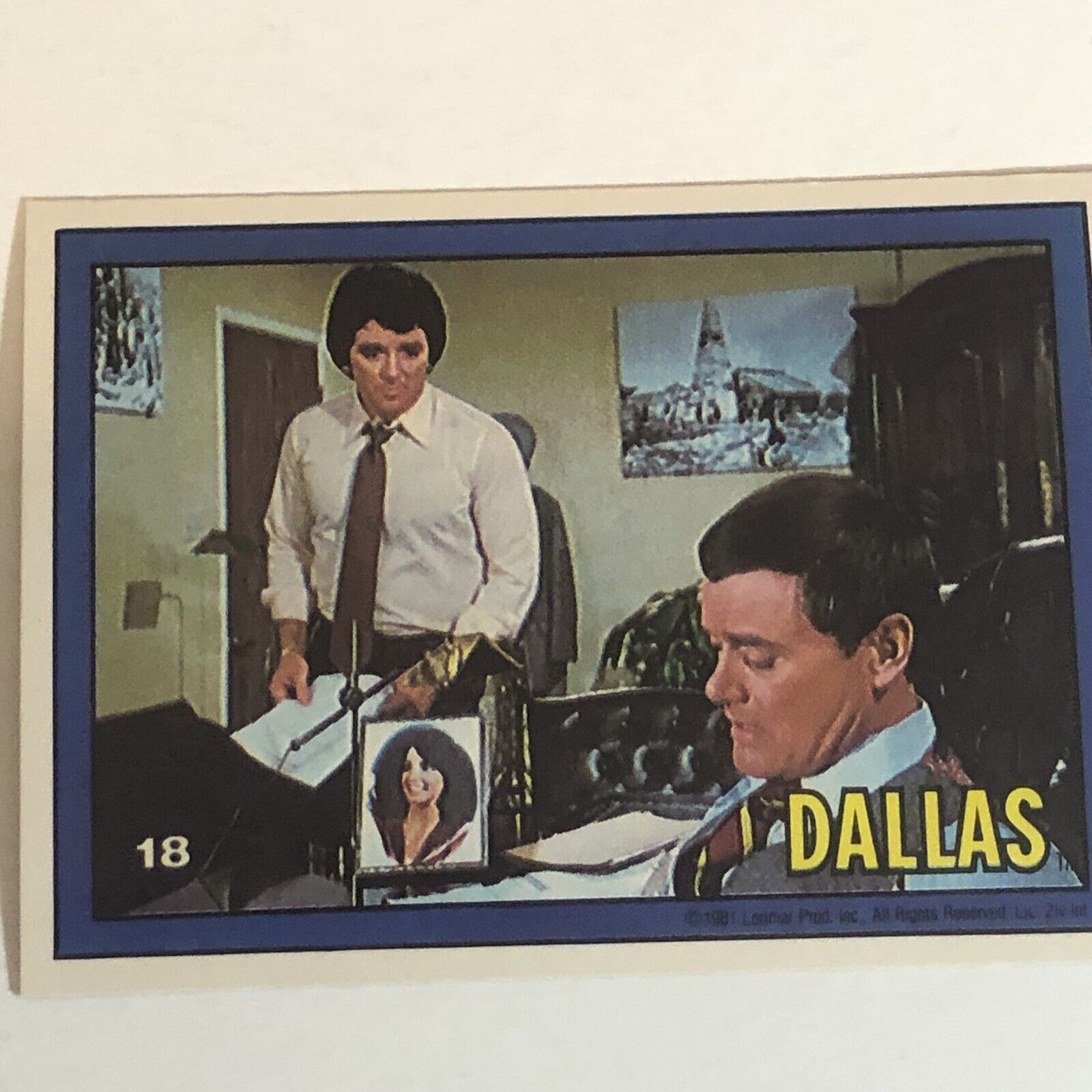 Dallas Tv Show Trading Card #18 JR Ewing Larry Hangman Patrick Duffy