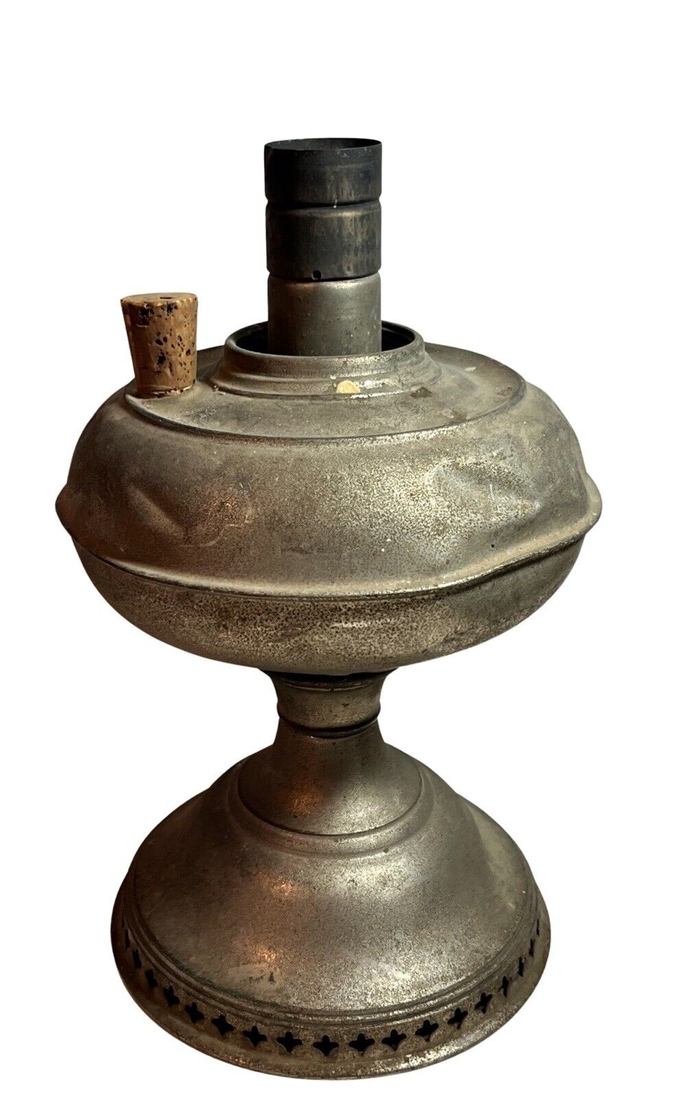 Vintage Old Rare Iron Made Kerosene Oil Lamp Chimney 11.5 Inch Tall NICE
