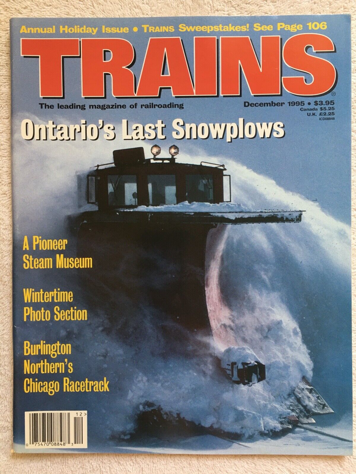 TRAINS magazine DECEMBER 1995: BN Chicago, Ontario's last snowplow, Morant Curve