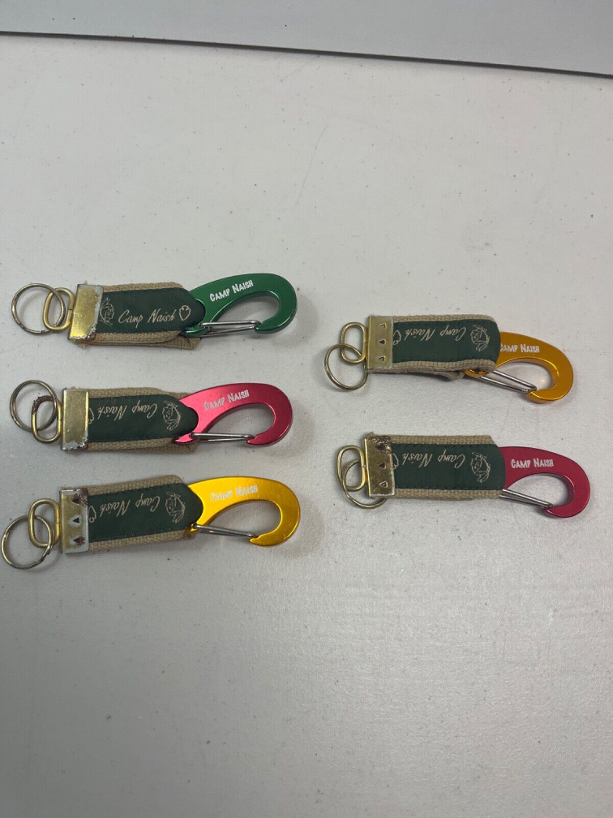 BSA Camp Naish Key Chains with Clips Lot of 5