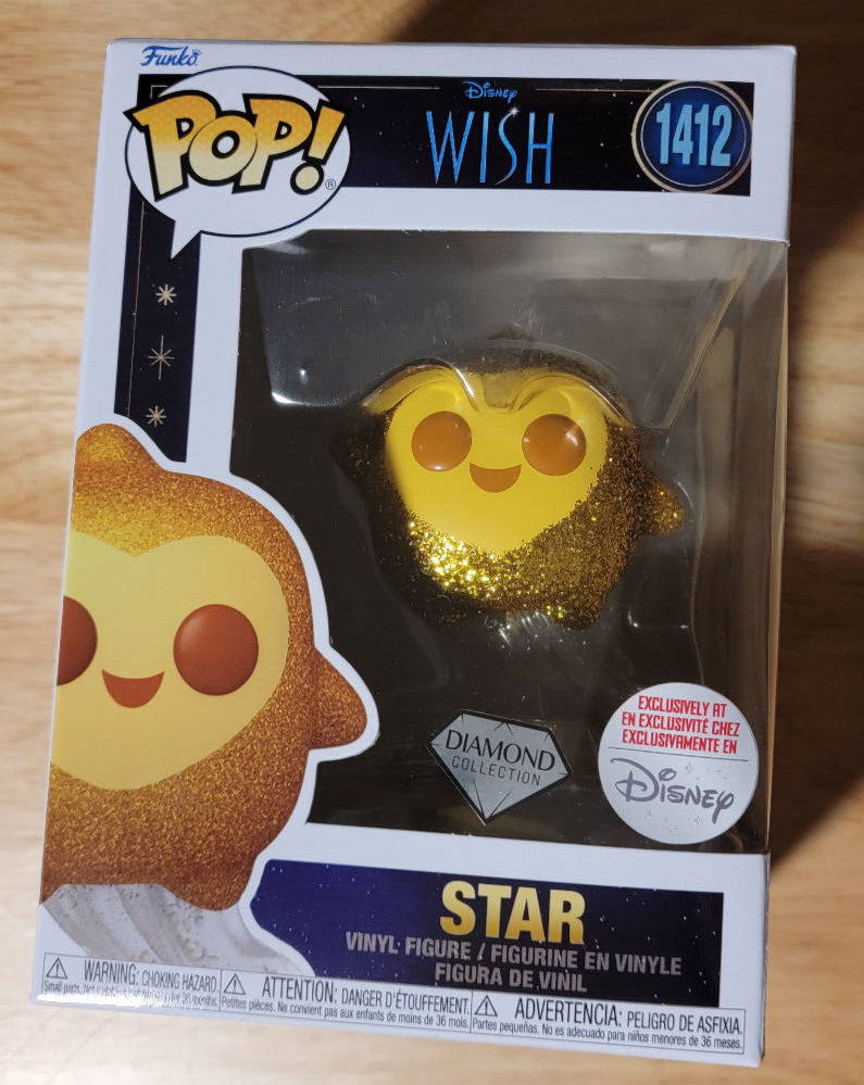 Funko Pop Disney Wish STAR #1412 Diamond Collection Disney Exclusive