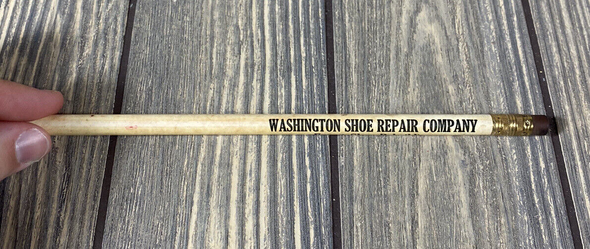 Vintage Washington Shoe Repair Company Expert Shoe Rebuild Unsharpened Pencil Cb