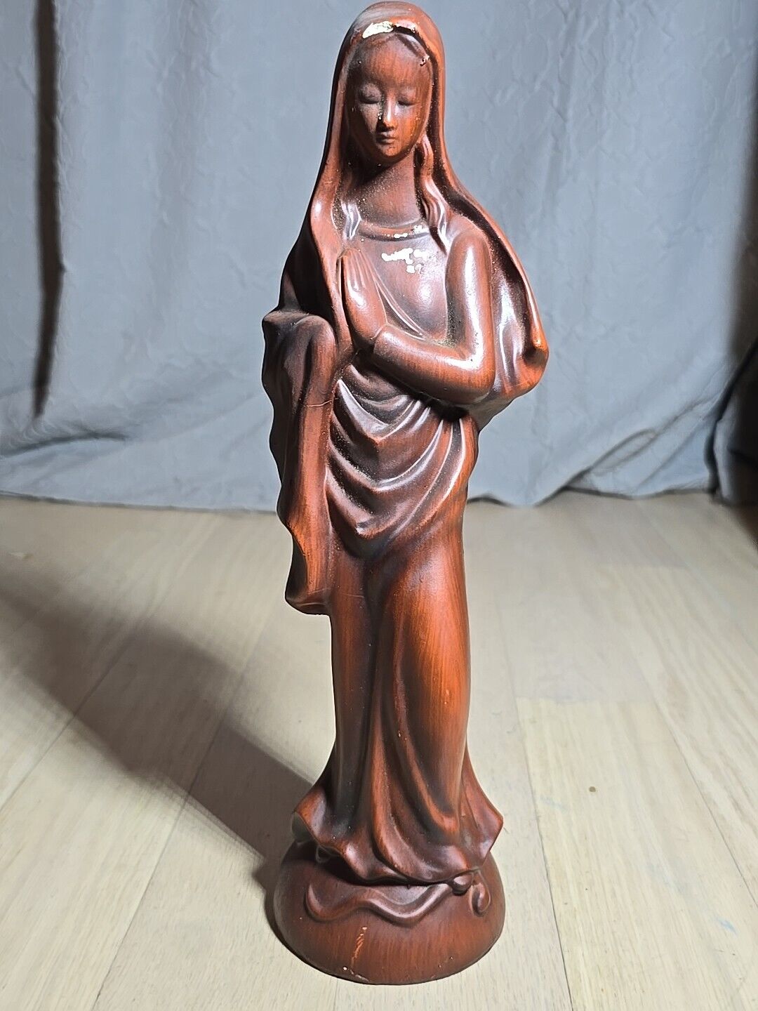 VTG Mother Mary Hand Painted Japan Ceramic Figure Statue Madonna Catholic  13.5