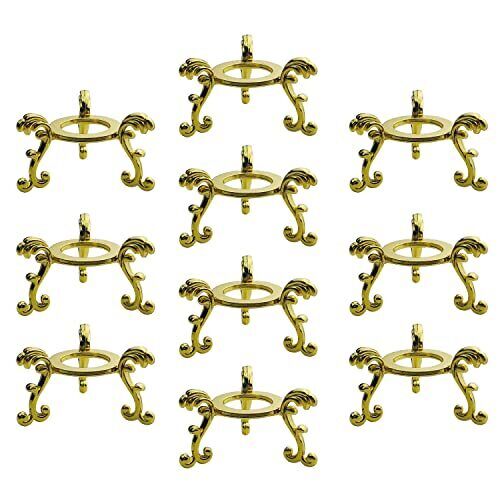10Pcs Gold Crystal Ball Stand for Displaying Crystal Glass and Natural Rocks ...