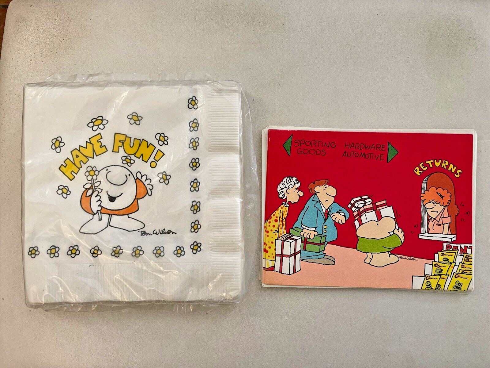 NOS Vtg 70s 80s Lot Two Ziggy Merry Christmas Greeting Cards Napkins Funny Humor