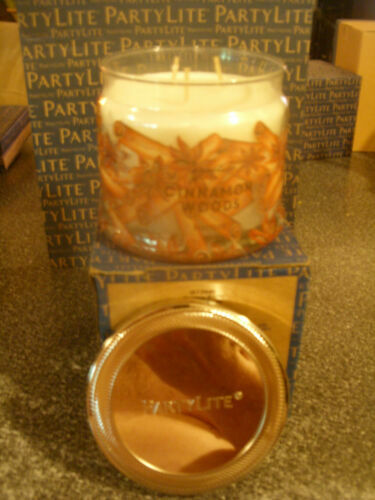 Partylite CINNAMON WOODS SIGNATURE 3-wick JAR CANDLE  BRAND NEW  