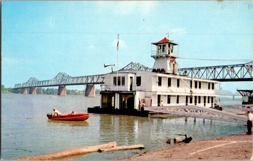 Postcard George Rodgers Clark Bridge & Coast Guard Louisville KY Kentucky  I-675