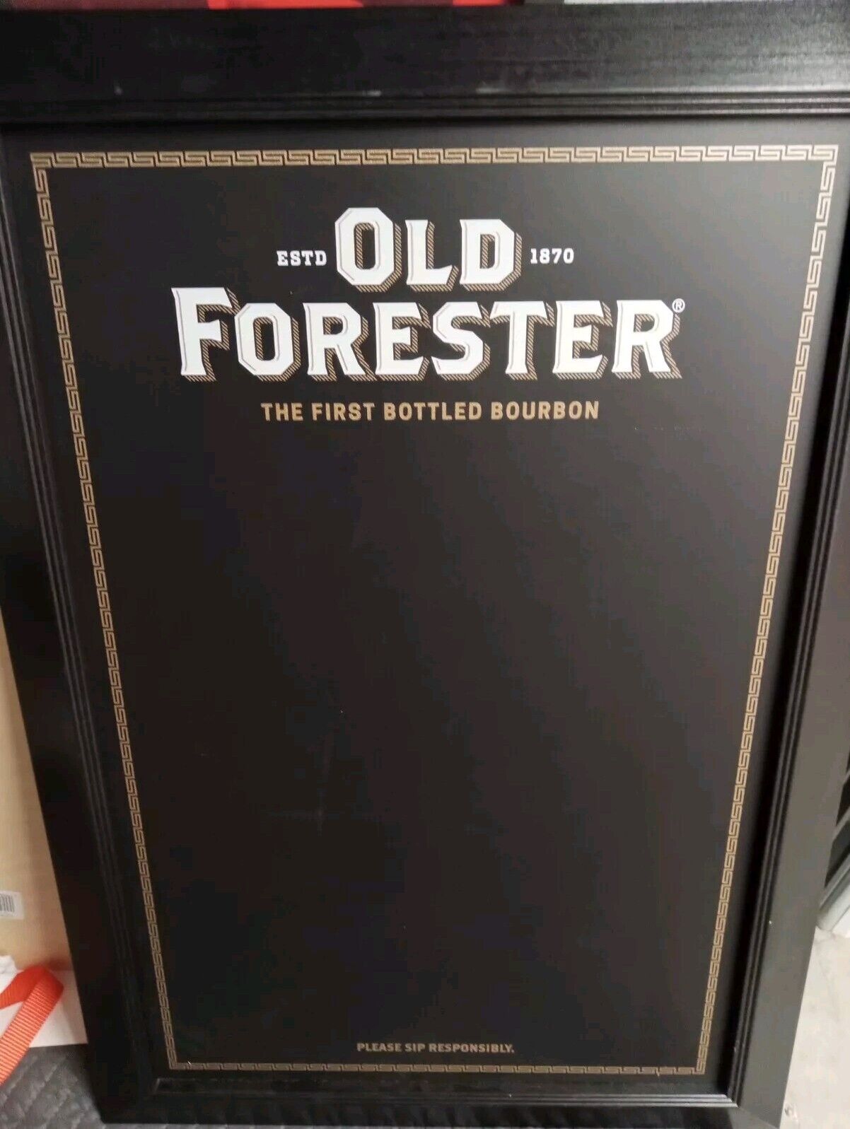 Old Forester Straight Bourbon Whisky Advertising Chalkboard for Bar Man Cave