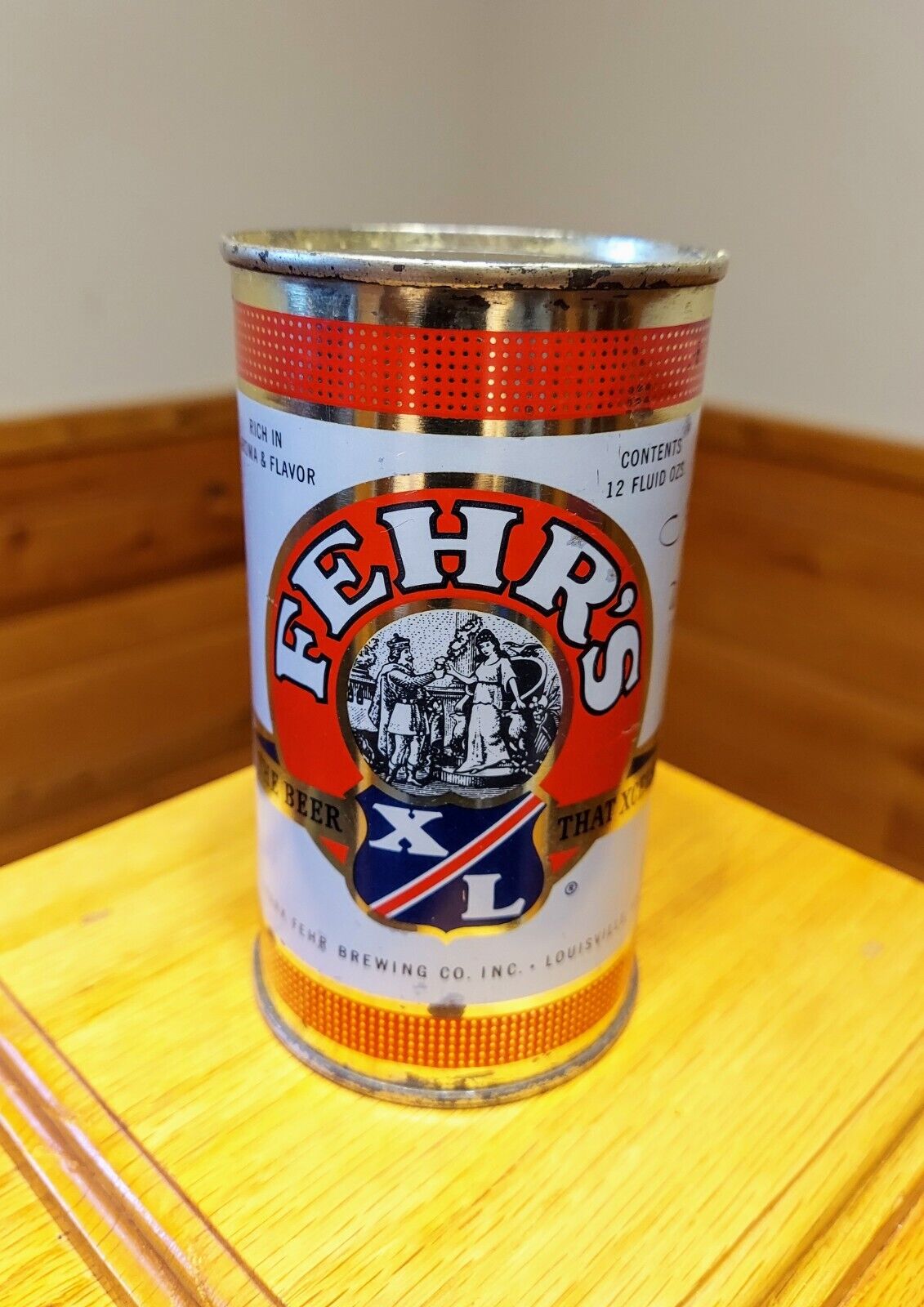 Gorgeous Fehr's XL Flat Top Beer Can W/ Cool Kentucky Tax Lid