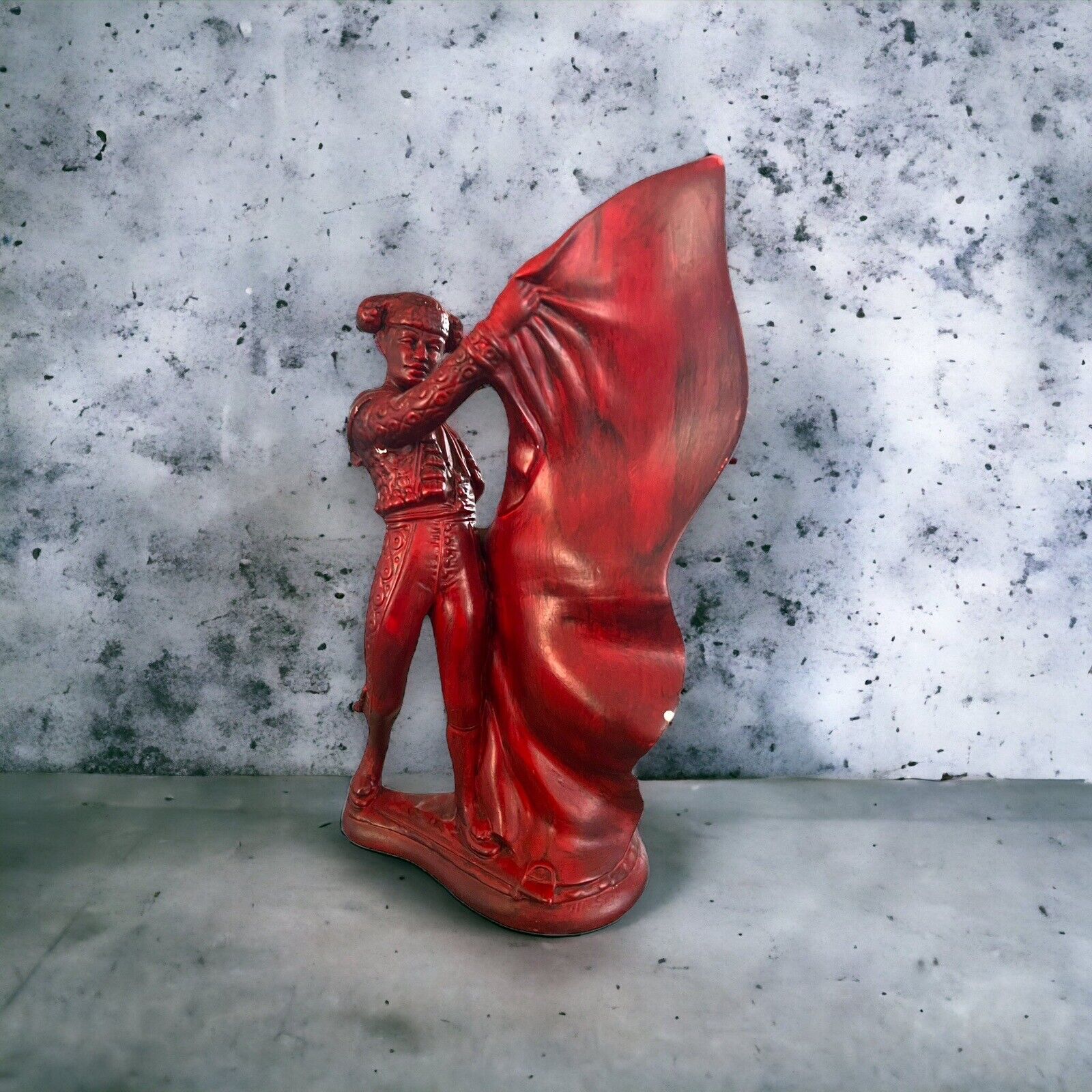 Atlantic Mold Mcm Vintage Matador Statue Red 11 Inch Bull Fighter