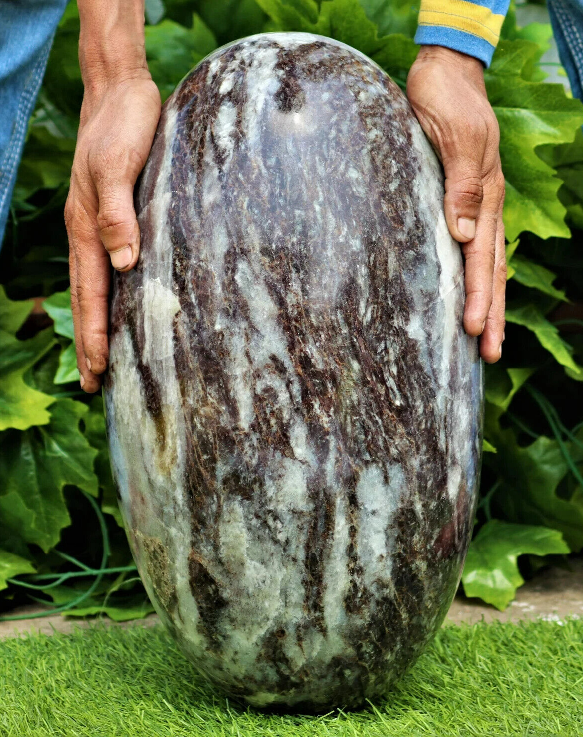 Huge Deep Brown Moonstone Crystal Quartz Healing Reiki nergy Stone Lingam 39cm