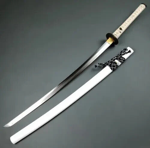 White Lotus Kobuse-Kitae Katana Sword A Testament to Samurai Tradition Display