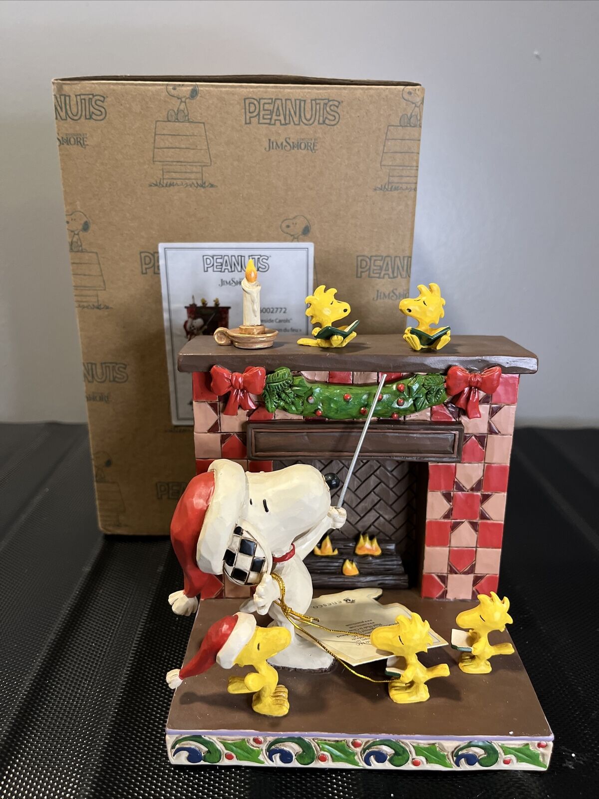 Jim Shore Peanuts Snoopy Woodstock Fireside Carols Christmas Enesco 2018  - NEW