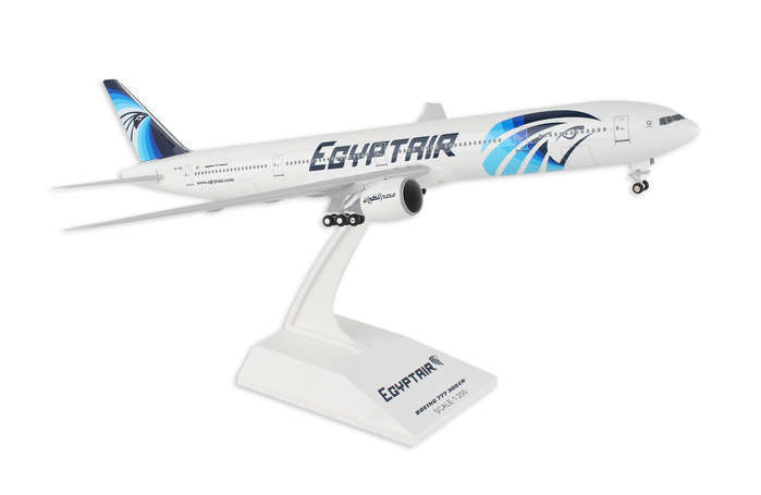 Skymarks SKR855 Egypt Air Boeing 777-3 SU-GDL Desk Display Model 1/200 Airplane