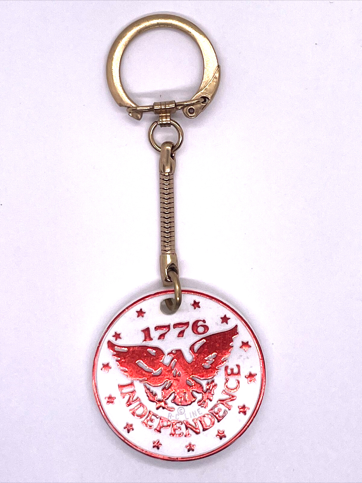 Vintage Key Chain Goodyear Bicentennial 1776 1976 w/ Red Eagle
