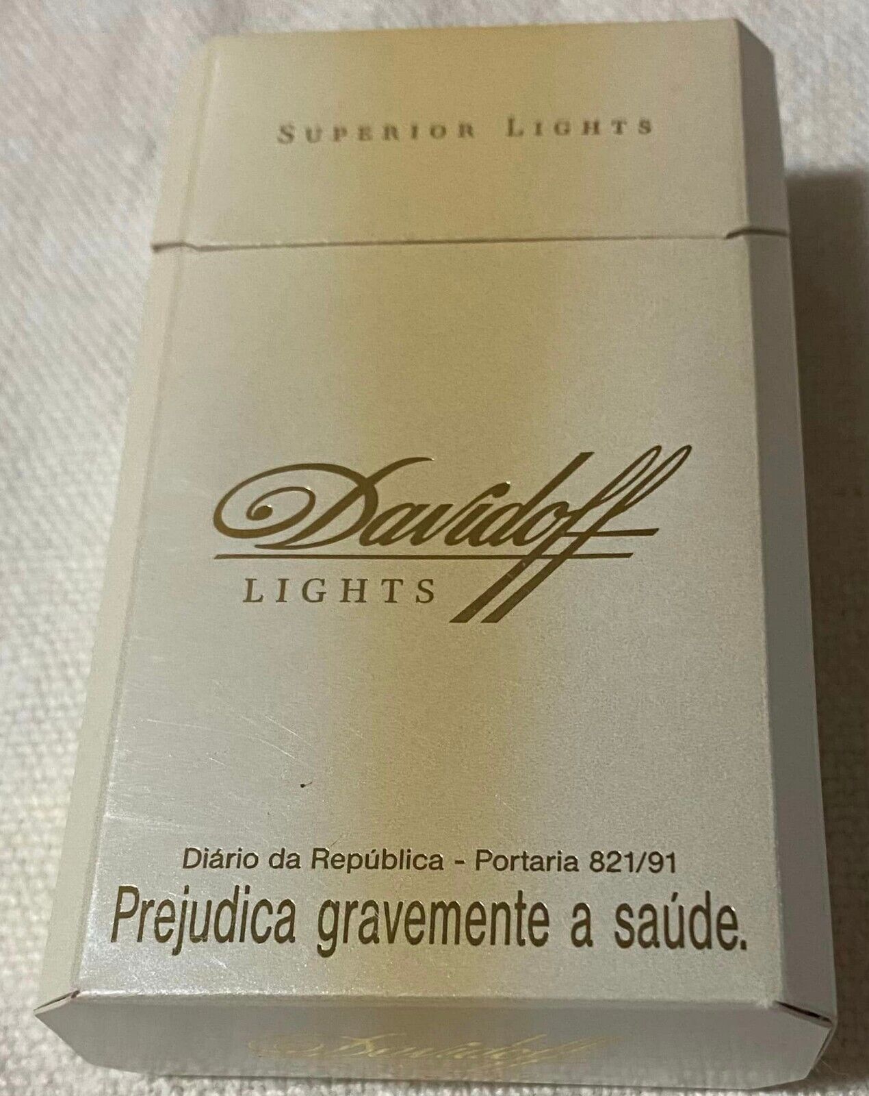 Vintage Davidoff Lights Cigarette Cigarettes Cigarette Paper Box Empty Cigarette