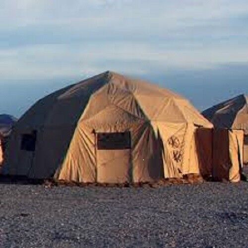 HUGE 31x27x14 US Military Shelter HDT BaseX Dome 6D31 Tent FAST 15 MIN SETUP #18